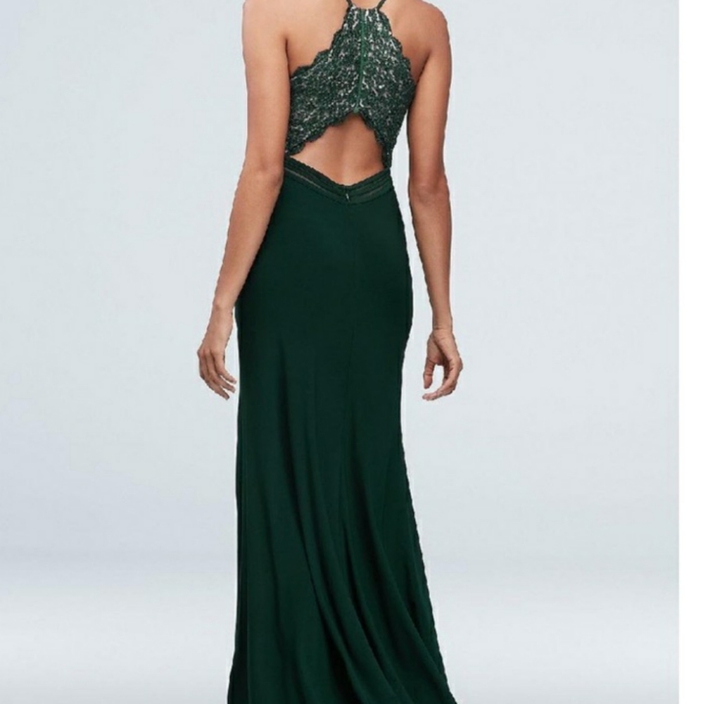 Morgan and Co Hunter Green Dress Size 9